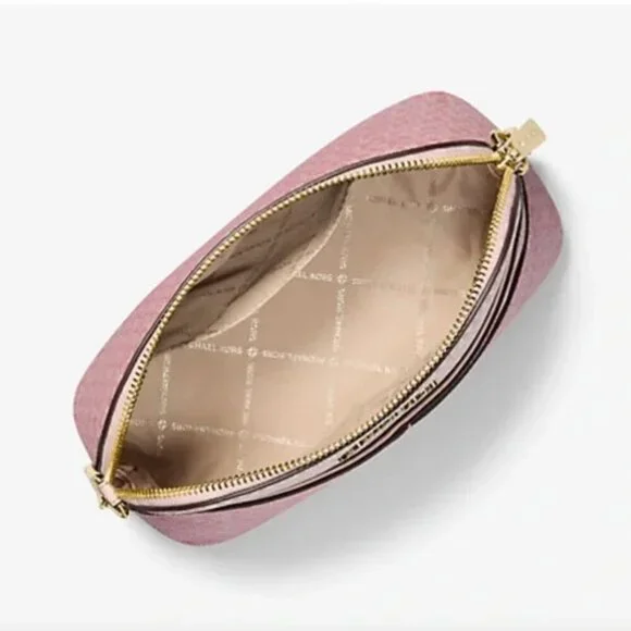 LOW START Michael Kors Blush Pink Jet Set Color-Block Crossbody NWT - Picture 5 of 5